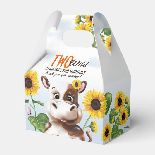 Ballotins Cow Sunflower Girl 2e anniversaire (Verso)