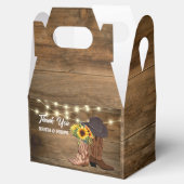 Ballotins Cowboy Boots Sunflower Mariage de l'Ouest (Ouvert)