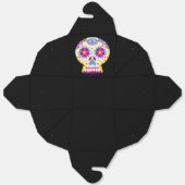 Ballotins Crâne à sucre fleur Noir Halloween Ballotin de fêt (Déplié)