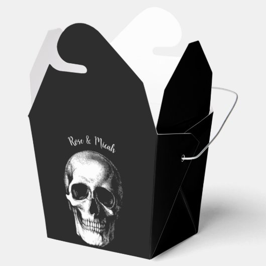Ballotins Crâne gothique Halloween Mariage Faveur Boxes (Ouvert)