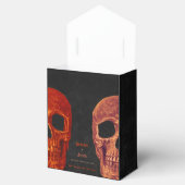 Ballotins Crâne gothique Orange noir Halloween Merci (Ouvert)