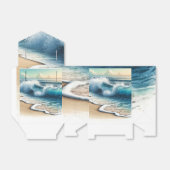 Ballotins Crashing Ocean Waves Coastal Beach Wedding (Déplié)