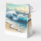 Ballotins Crashing Ocean Waves Coastal Beach Wedding (Arrière)