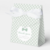 Ballotins Cravate à arc en vichy vert ballotin baby shower (Verso)