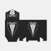 Ballotins Cravate Bow noir et blanc avec Tux (Déplié)