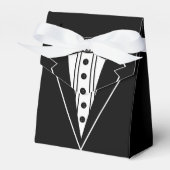 Ballotins Cravate Bow noir et blanc avec Tux (Verso)