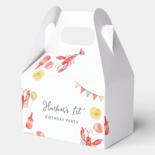 Ballotins Crawfish Birthday Party Favor Boxes (Recto)