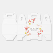 Ballotins Crawfish Birthday Party Favor Boxes (Déplié)