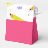 Ballotins Crayons et rayures jaunes sur blanc (Arrière)