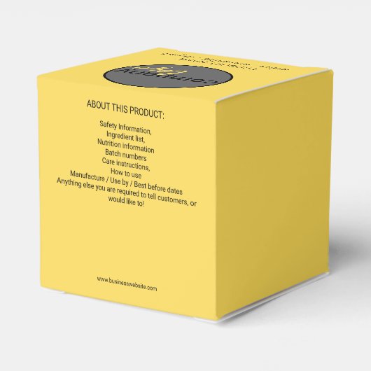 BALLOTINS CRÉEZ VOTRE PROPRE LOGO D'AFFAIRES MODERNE JAUNE (Arrière)