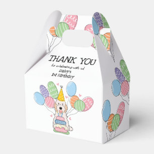 Ballotins Crème blanc Cockapoo Cavapoo Merci d'anniversaire