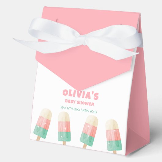 Ballotins Crème De Glace De Fonte Rose Prêt À Pop Baby showe (Recto)