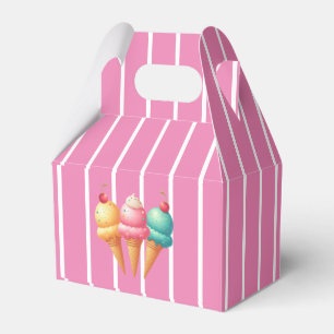 Ballotins Crème glacée rayée rose