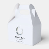 Ballotins Crescent Bleu Lune avec Mariage Fleurs Blanches (Arrière)