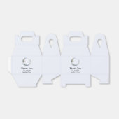 Ballotins Crescent Bleu Lune avec Mariage Fleurs Blanches (Déplié)