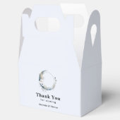 Ballotins Crescent Bleu Lune avec Mariage Fleurs Blanches (Ouvert)