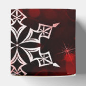 Ballotins Crimson Red Snowflake Motif Cube (Haut)