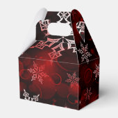 Ballotins Crimson Red Snowflake Motif Gable (Arrière)