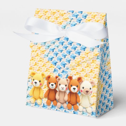 Ballotins Crocheted Stuffed Animals Blue and Yellow (Verso)