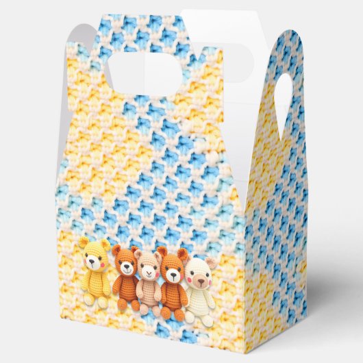 Ballotins Crocheted Stuffed Animals Blue and Yellow (Ouvert)