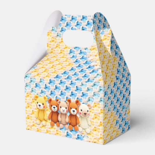 Ballotins Crocheted Stuffed Animals Blue and Yellow (Verso)