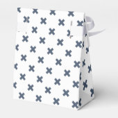 Ballotins Crochets bleu-gris sur blanc (Arrière)