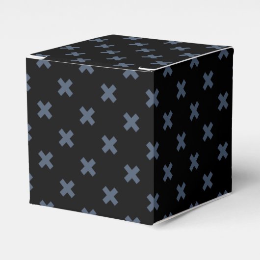Ballotins Crochets bleu-gris sur noir (Verso)