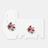 Ballotins Croissant mécanique avec roses rouges (Déplié)