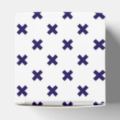 Ballotins Croix bleu marine sur blanc (Haut)