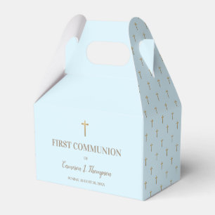 Ballotins Croix Bleue Or Personnalisée Garçon Première commu