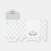 Ballotins Croix Bleue sur Quatrefoil Party Favoriser Box (Déplié)