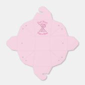 Ballotins Croix chrétienne Chi Ro rose sur rose Personnalisé (Déplié)