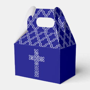 Ballotins Croix de la première communion bleue de la Marine