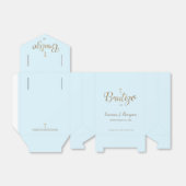 Ballotins Croix d'or bleu Bautizo Merci baptême (Déplié)