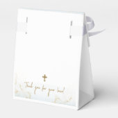 Ballotins Croix d'or bleu Merci Garçon première sainte commu (Arrière)