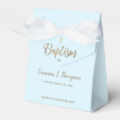 Ballotins Croix d'or bleu sur mesure Merci Baptême (Verso)