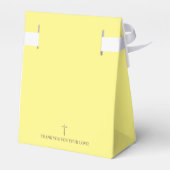 Ballotins Croix d'or jaune personnalisé Merci baptême (Arrière)