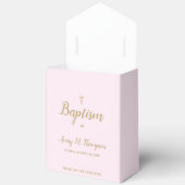 Ballotins Croix d'or rose Faux Script Ballotin Baptême (Ouvrir)