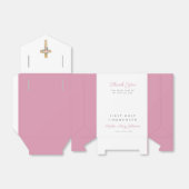 Ballotins Croix florale moderne Première communion fille (Déplié)