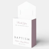 Ballotins Croix Religieuse Écriture Violette Fille Baptême (Ouvert)