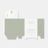 Ballotins Croix religieuse Sage Garçon Green Première commun (Déplié)