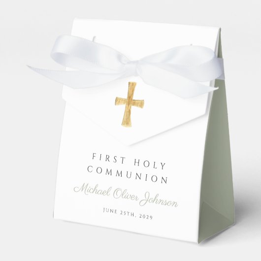 Ballotins Croix religieuse Sage Garçon Green Première commun (Verso)