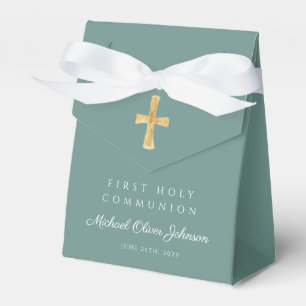 Ballotins Croix religieuse verte Première communion