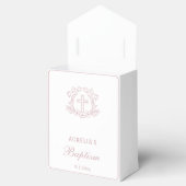 Ballotins Croix rose simple Baptême petite tente (Ouvert)