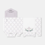 Ballotins Croix rose sur Quatrefoil Party Favoriser Box (Déplié)