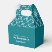 Ballotins Croix sur la première communion Turquoise foncée (Arrière)