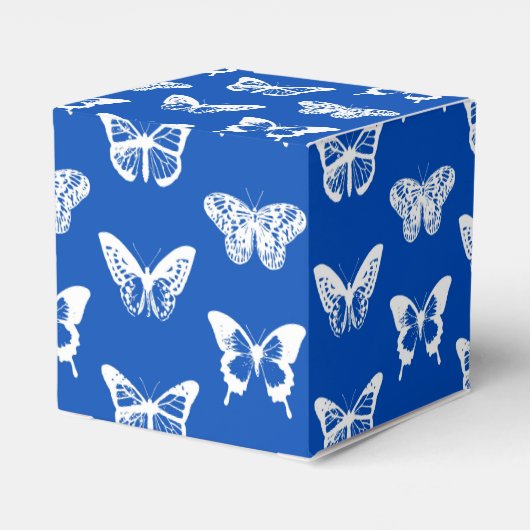 Ballotins Croquis papillon, bleu cobalt et blanc (Arrière)