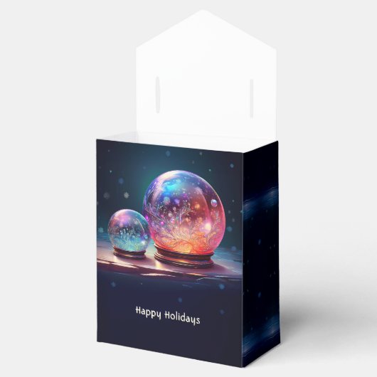 Ballotins Crystal Snowballs Christmas Holiday Gift Box (Ouvert)