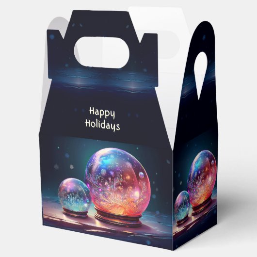 Ballotins Crystal Snowballs Christmas Holiday Gift Box (Ouvert)
