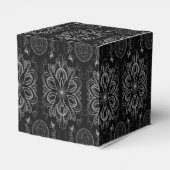 Ballotins Cube Abstraite Florale Noire Et Argent (Arrière)